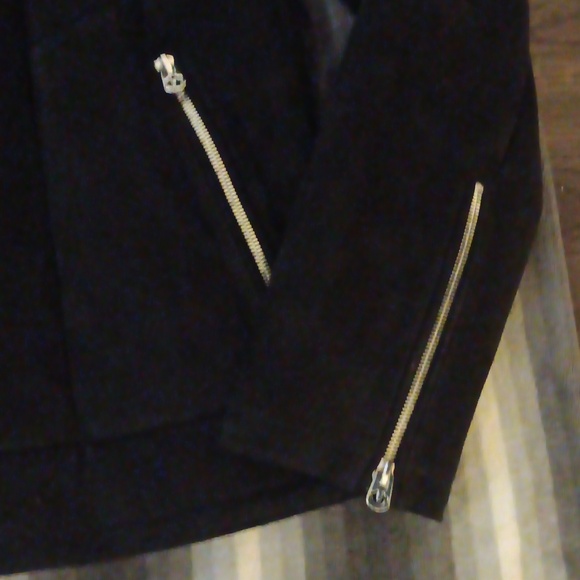 NWOT Beautiful suede shearling jacket True Religion - Picture 5 of 13